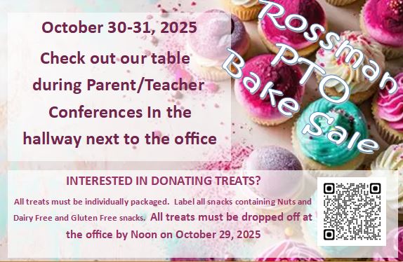 PTO Bake Sale October 30-31, 2025 